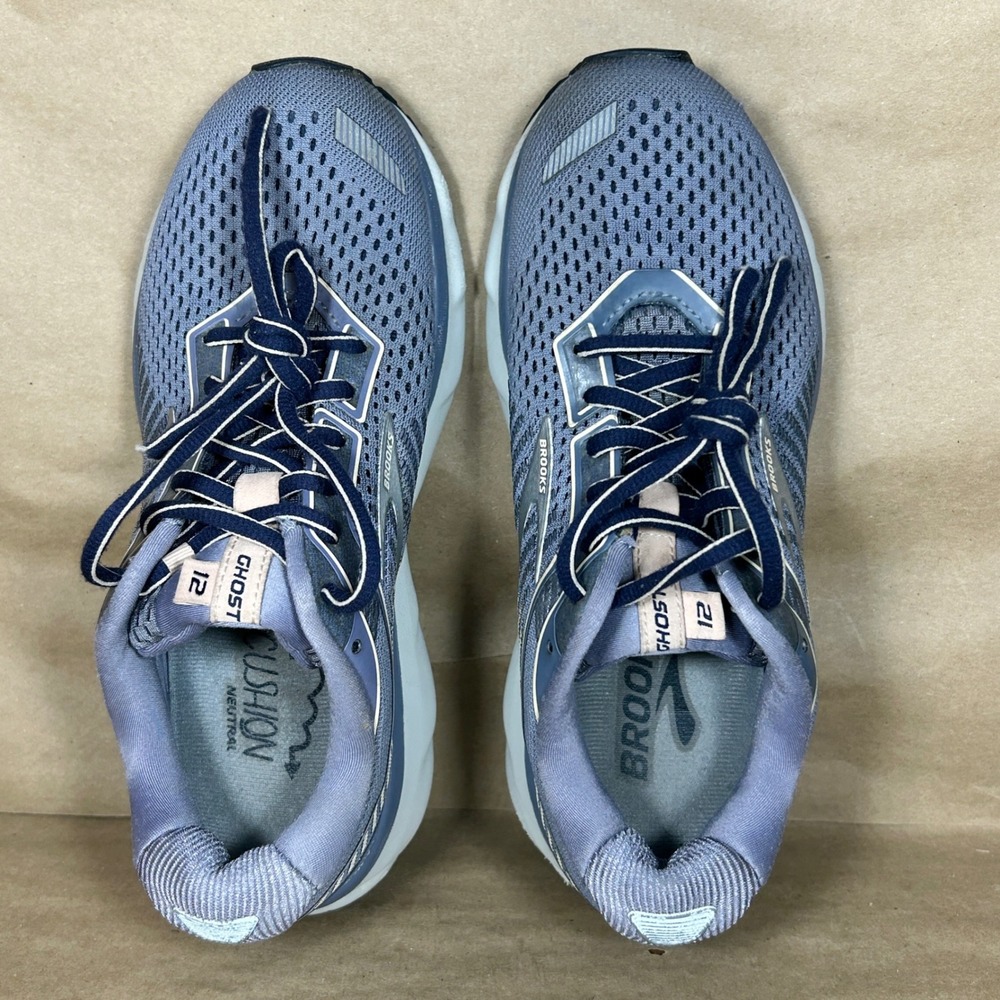 Brooks Ghost 12 Running Shoes Mens 6.5 Wide D Blue Grey Mesh 1203051D086 - Picture 12 of 13